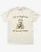 'Life Is Tough Man Get Yourself A Helmet' shirt in ivory with a retro graphic of a little bear riding a bycicle.