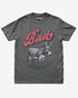 Pepper “Badass Donkey” funny pun retro graphic shirt flat lay.
