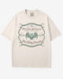 Vintage Salem apothecary graphic tee in ivory with bat wing powder potion design