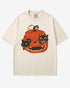 ivory-colored Black Cats in Pumpkin Shirt โ retro graphic tee with two black cats inside a carved Halloween pumpkin