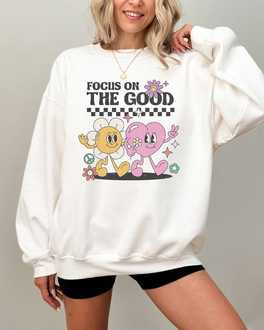 Focus On The Good Sweatshirt - White