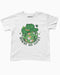 Howdy Go Lucky baby tee in white, retro Y2K cropped shirt with disco ball and cowboy hat graphic, funny Western St. Patrick’s Day style.