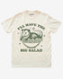 I'll Have The Big Salad shirt in ivory with funny retro opossum in salad bowl graphic
