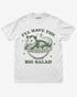 I'll Have The Big Salad shirt in white with funny retro opossum in salad bowl graphic