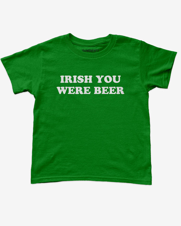 Irish Green "Irish You Were Beer" baby tee
