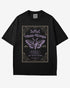 Moth Wings Tonic Shirt in black with retro potion label moth graphic