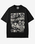 Night of Horrors Shirt in black – retro Halloween graphic tee with creepy horror show design, unisex cotton spooky outfit