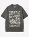 Night of Horrors Shirt in pepper – retro Halloween graphic tee with creepy horror show design, unisex cotton spooky outfit