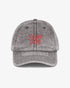 Raisin' Hell embroidered vintage cap in charcoal gray color