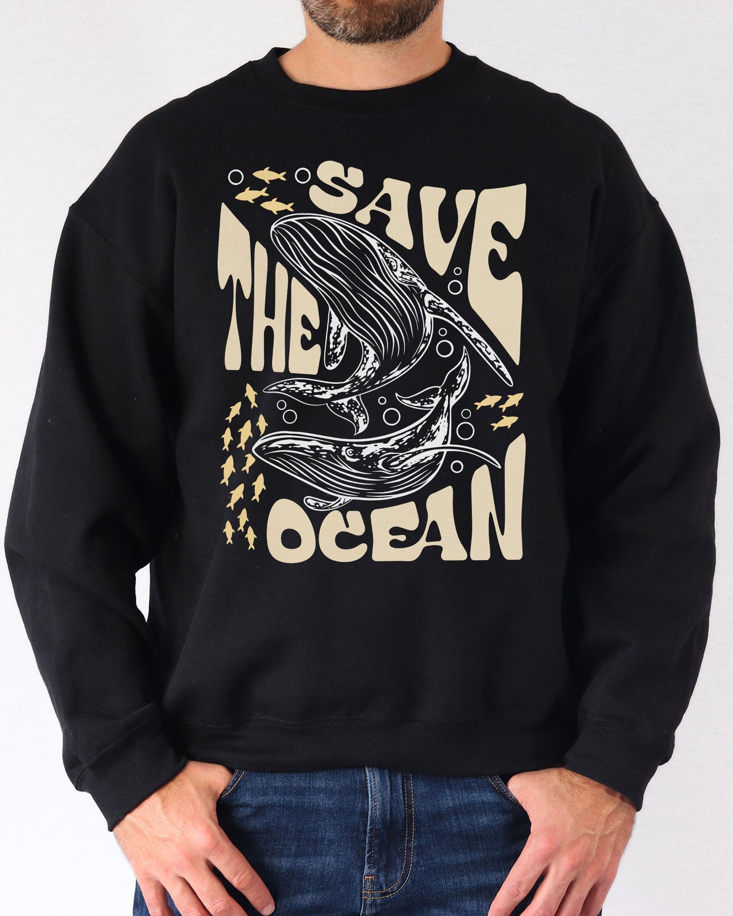 Save The Ocean Sweatshirt - Black