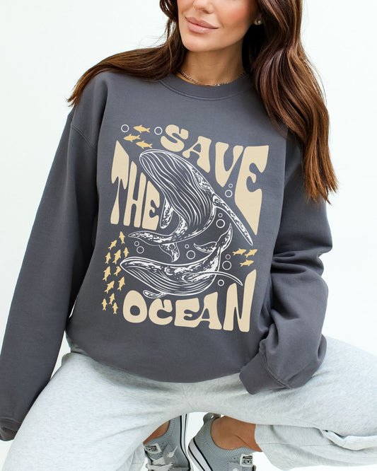 Save The Ocean Sweatshirt - Charcoal