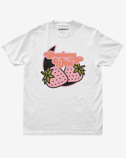 Strawberry Wine shirt in white