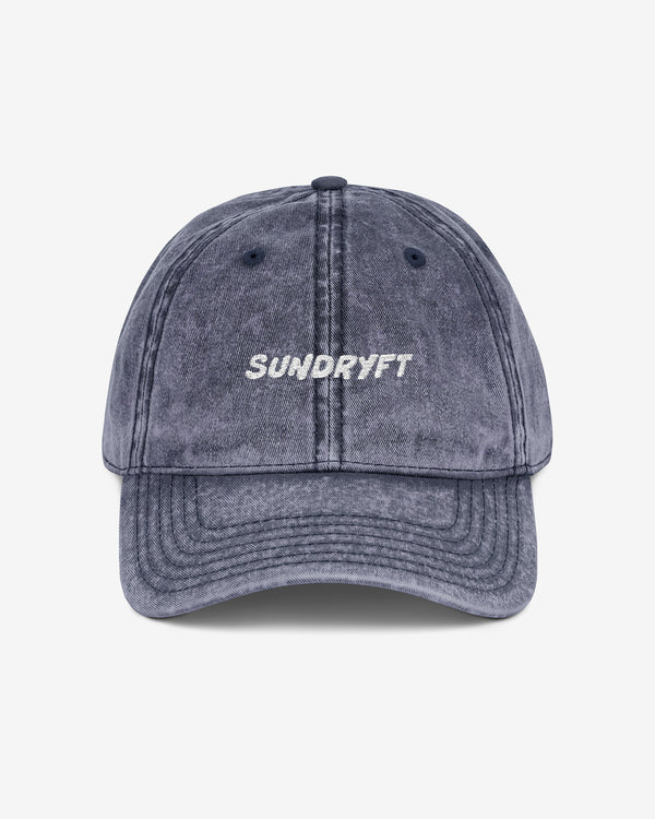 Sundryft embroidered vintage cap in navy color