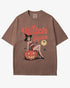 Flat lay espresso color 'Witch Relax' shirt with funny retro Halloween witch graphic.