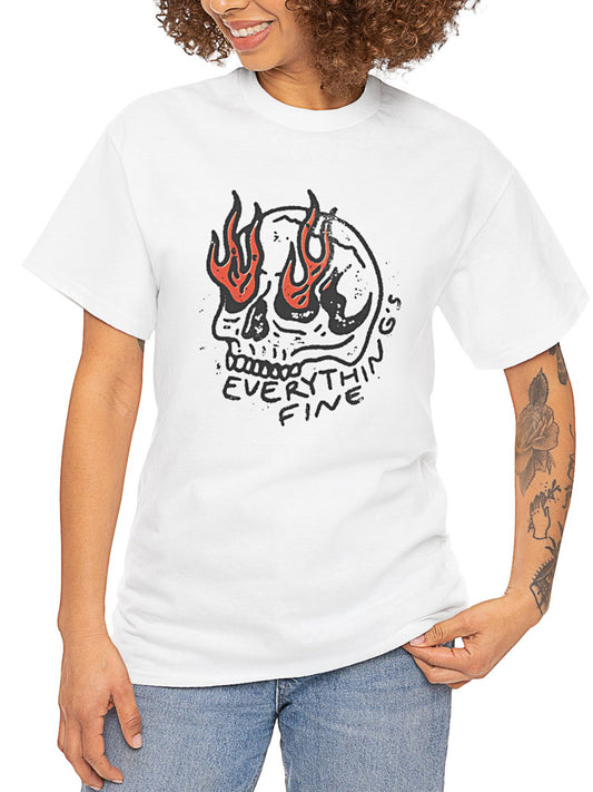 Everything Is Fine Shirt In White Color