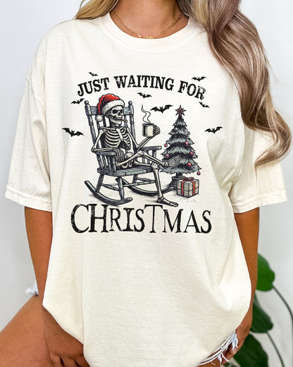 Just Waiting For Christmas shirt in natural color