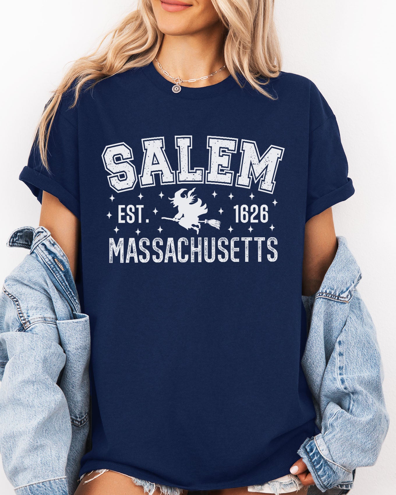 Salem Massachusetts Shirt navy