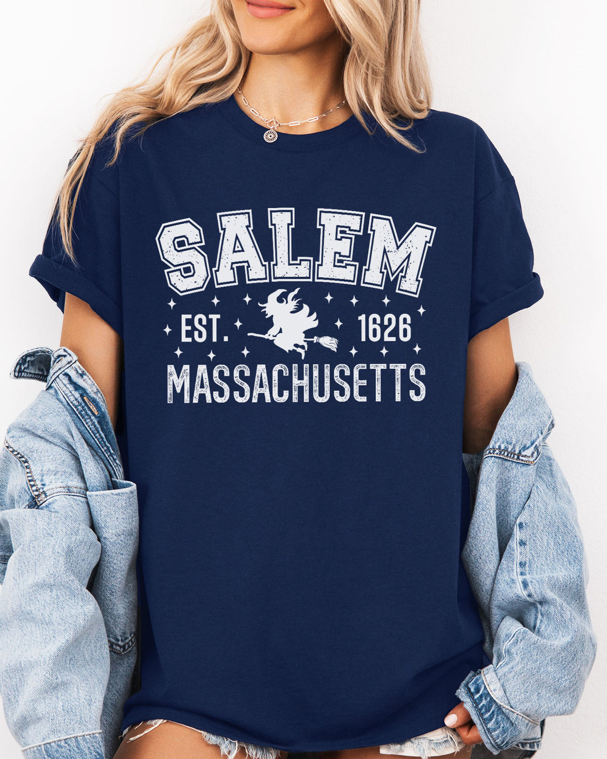 Salem Massachusetts Shirt navy