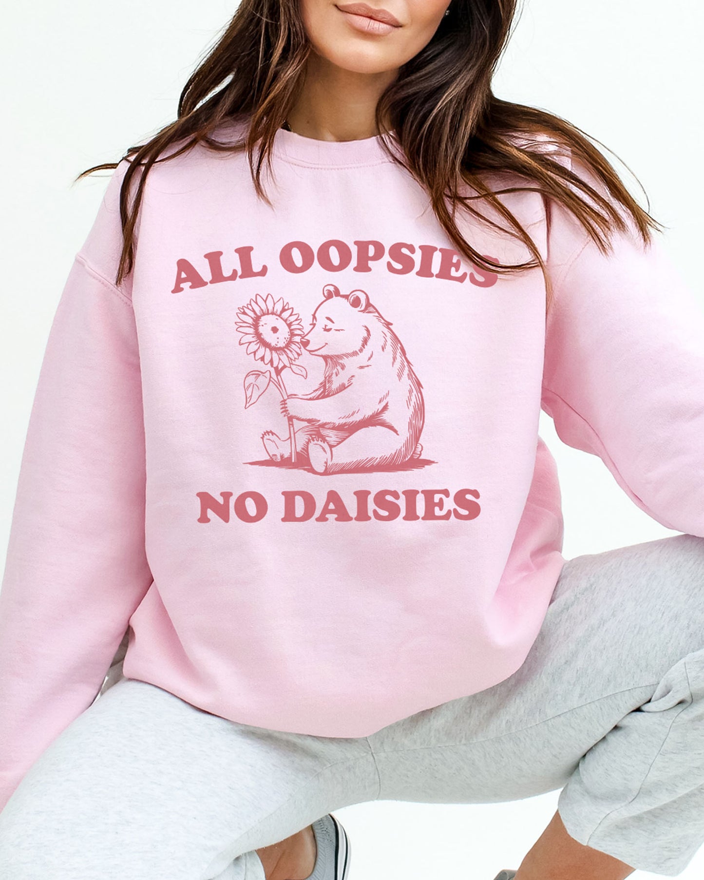 All Oopsies No Daisies Sweatshirt - Light Pink Zoom