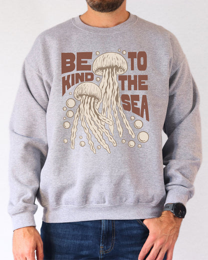 Be Kind To The Sea Sweatshirt - Sport Gray