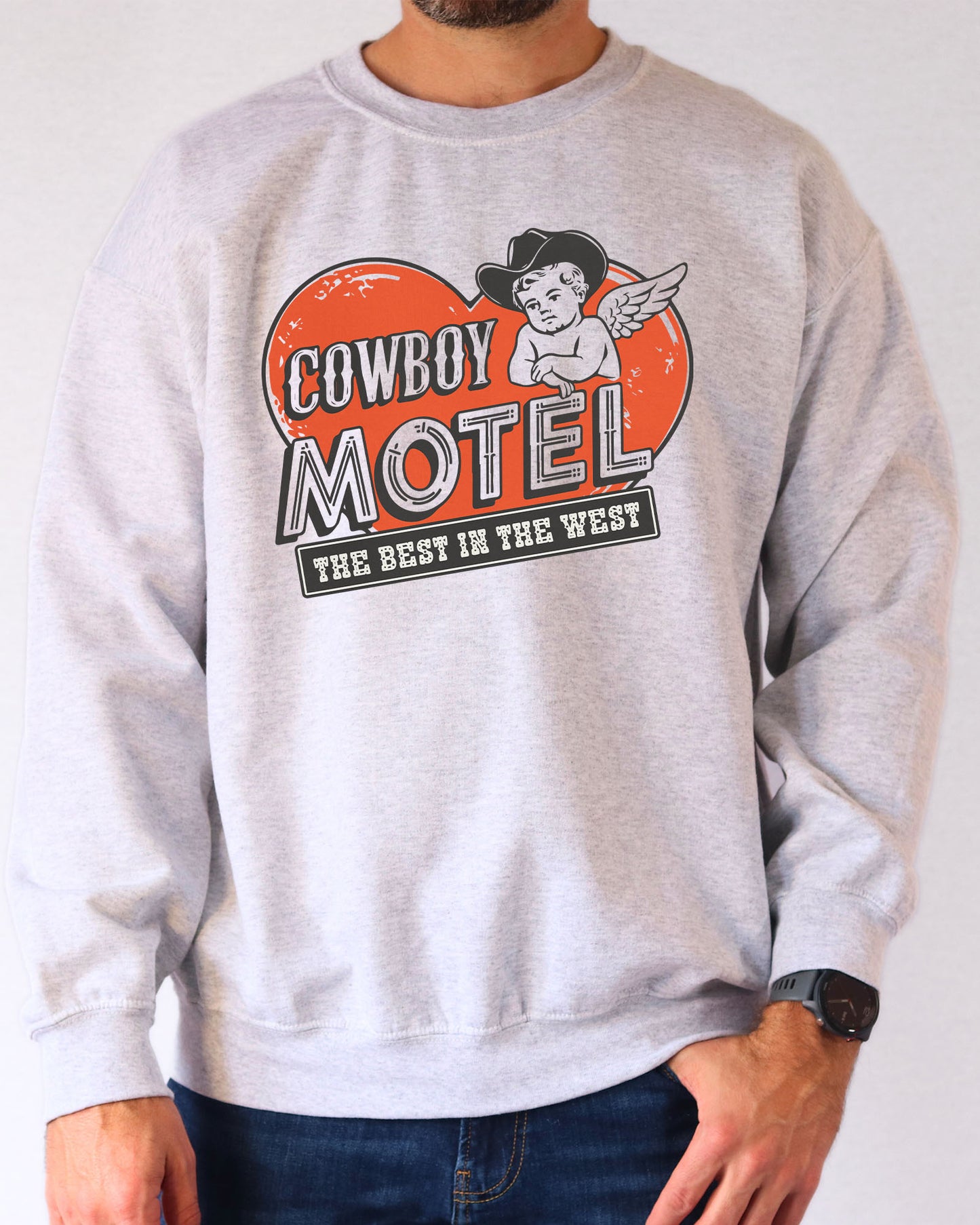 Cowboy Motel Sweatshirt - Ash