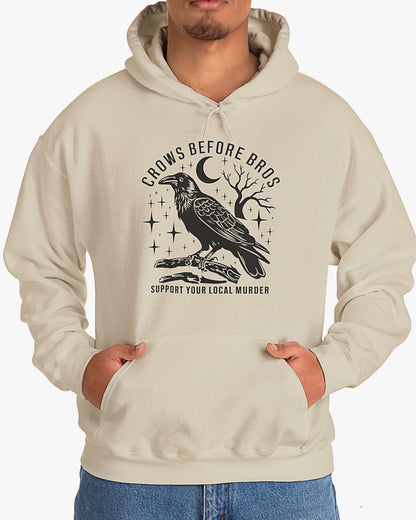 crows before bros hoodie in sand color