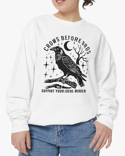 crows before bros sweatshirt in white color
