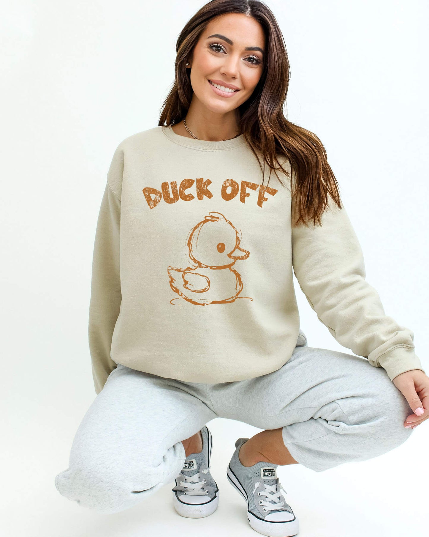 Duck Off Sweatshirt - Sand
