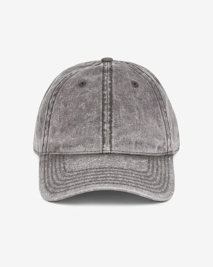 Vintage cap in charcoal gray color