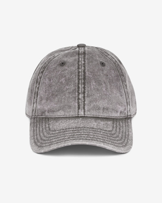 Vintage cap in charcoal gray color