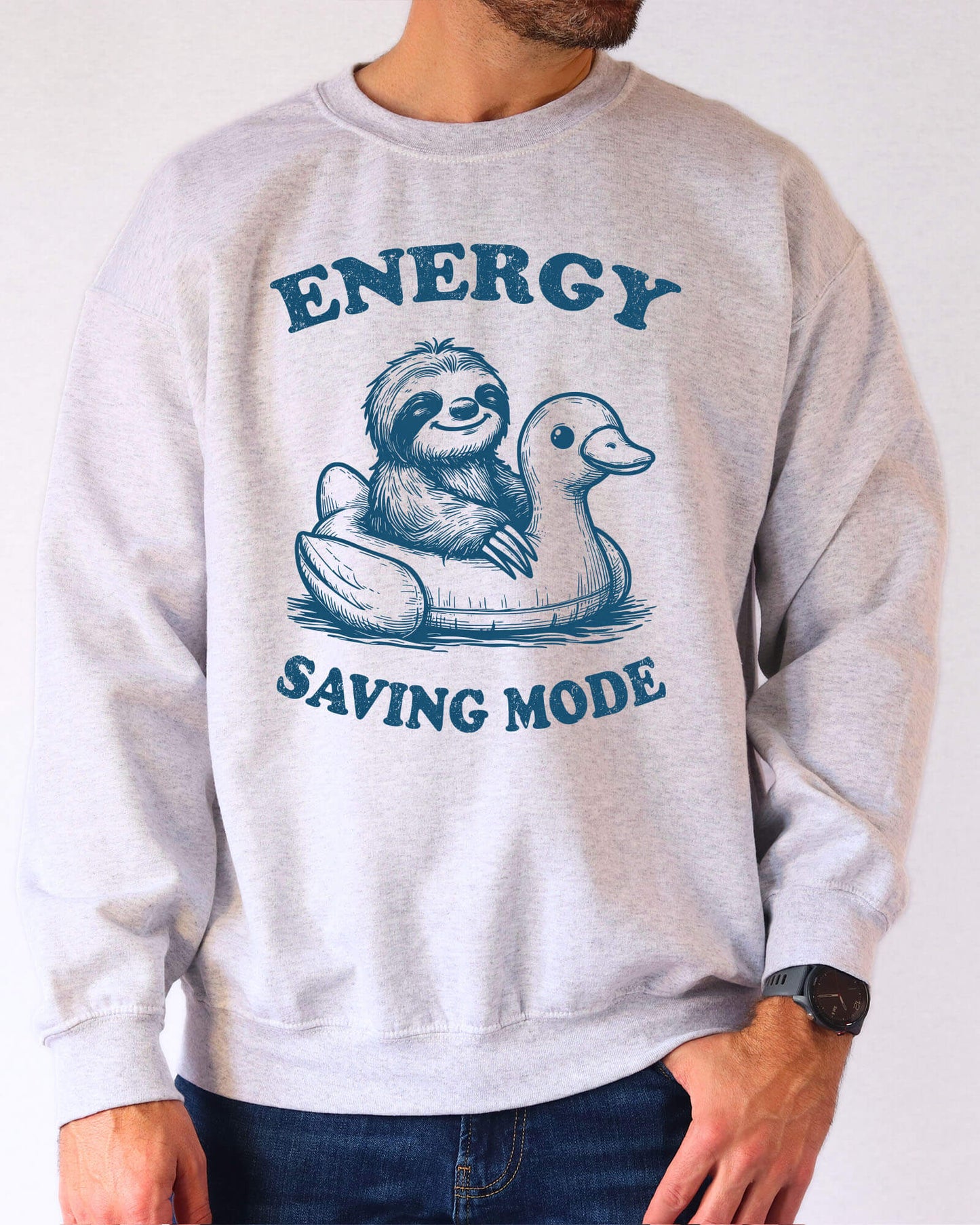 Energy Saving Mode Sweatshirt - Ash