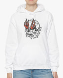everything is fine hoodie in white color