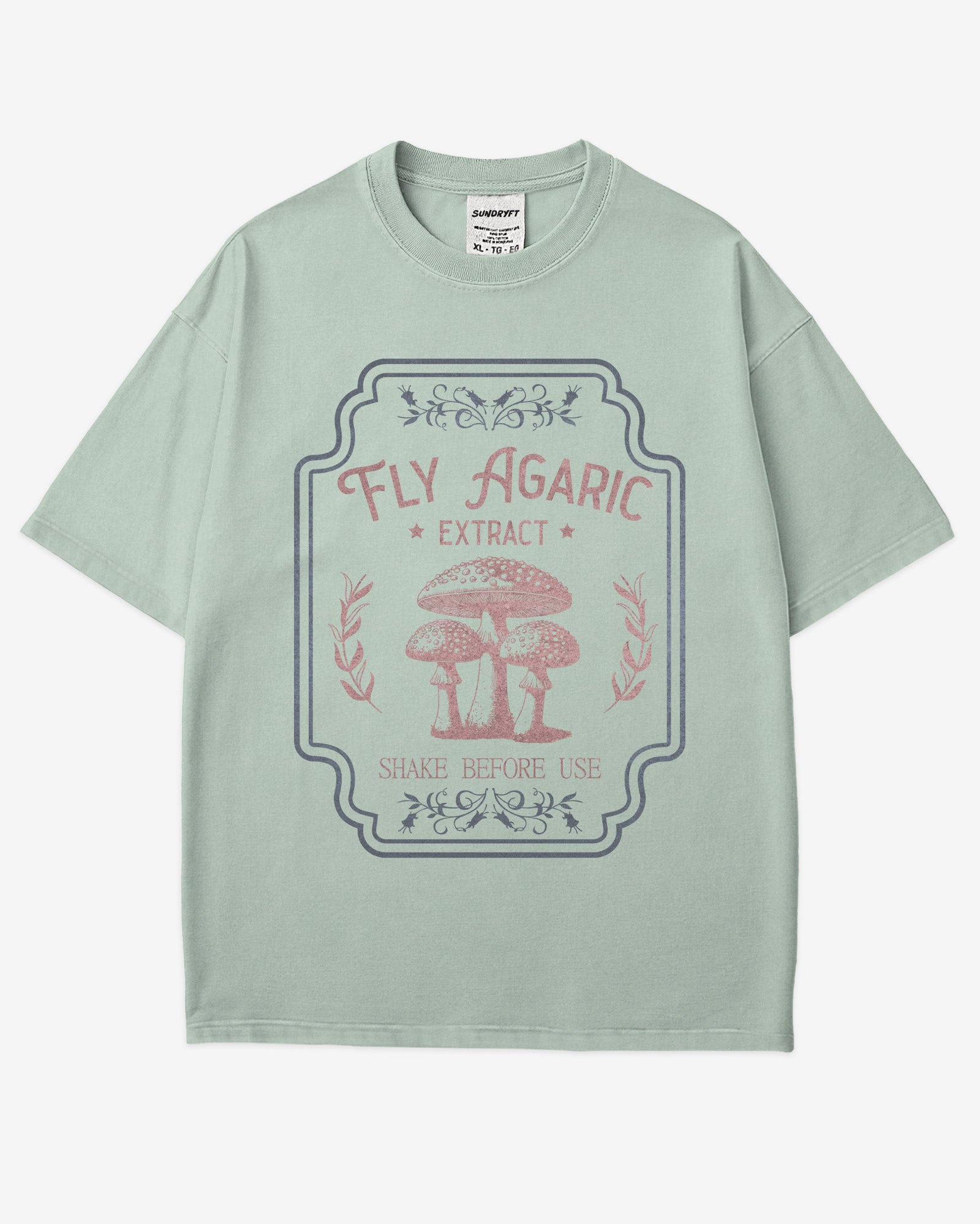 Retro Fly Agaric Extract Potion Shirt in bay color with Halloween graphic design