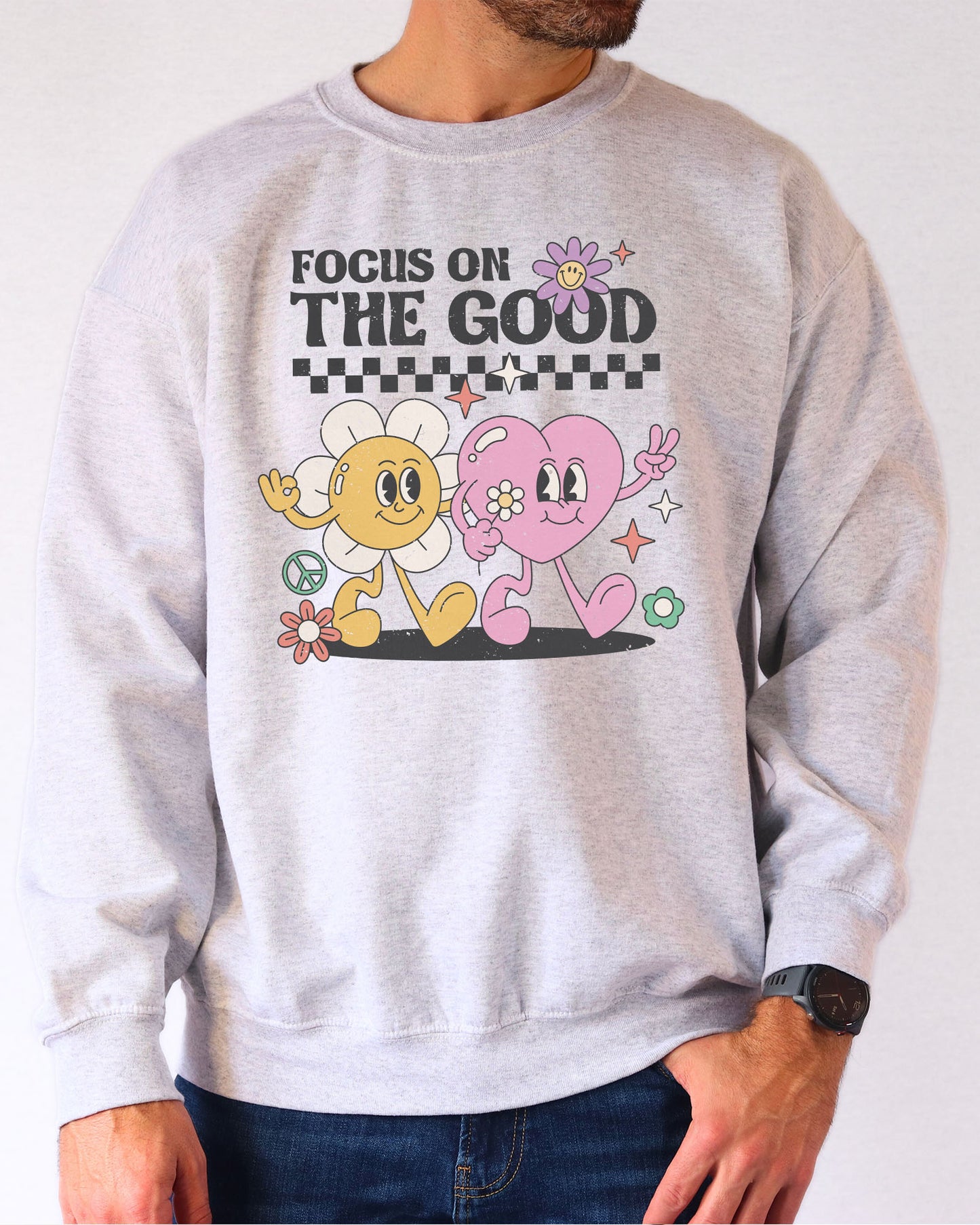 Focus On The Good Sweatshirt - Ash