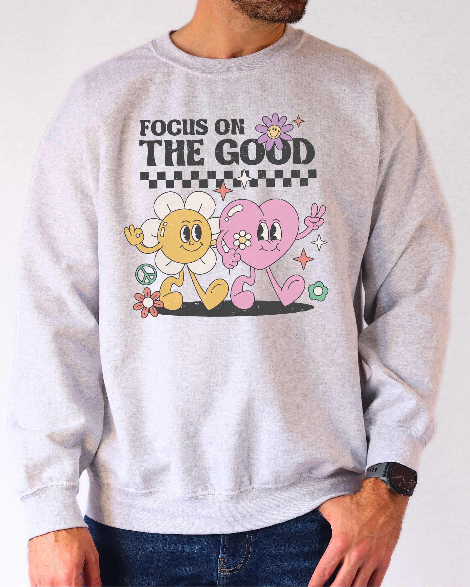 Focus On The Good Sweatshirt - Ash