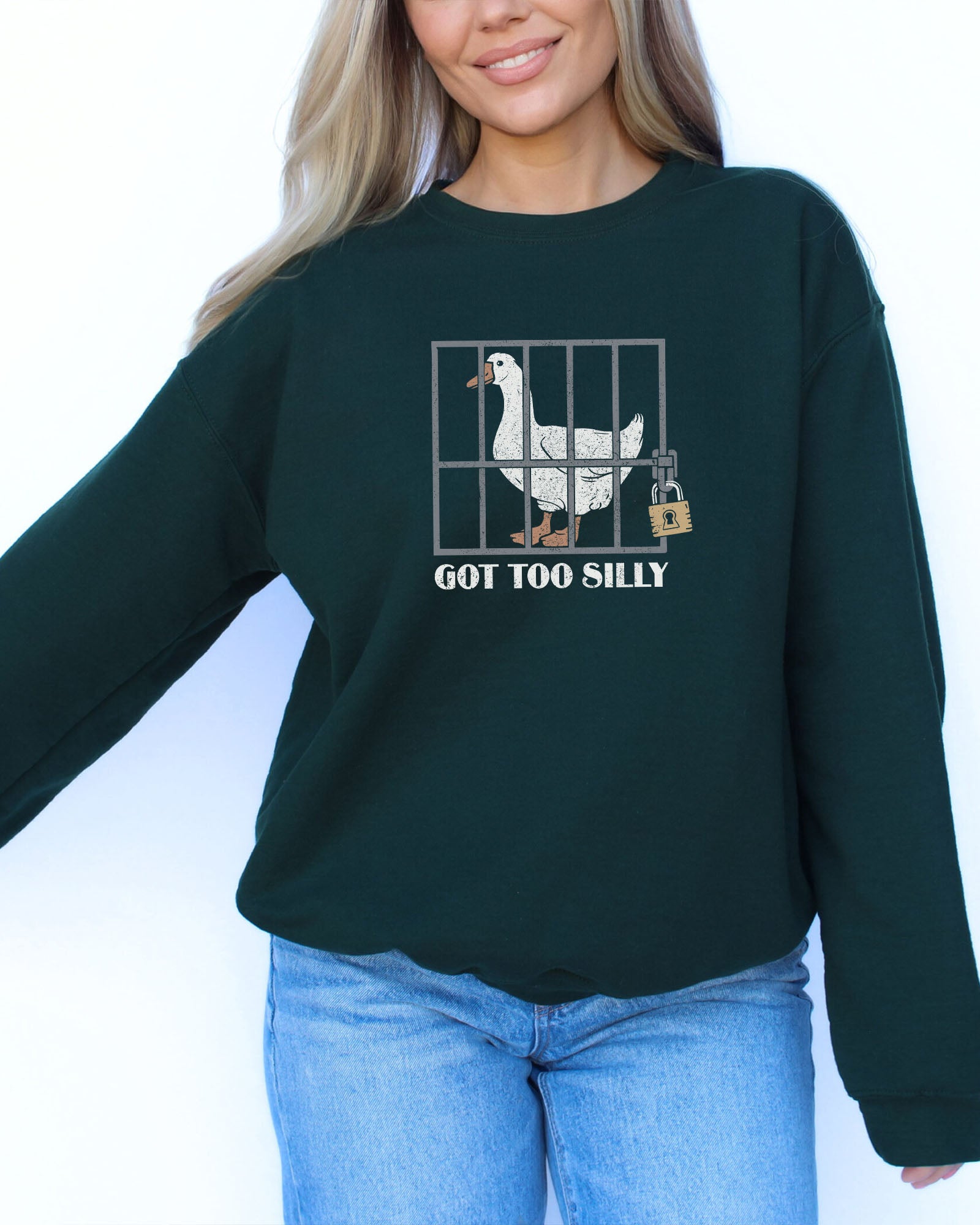 Got Too Silly Sweatshirt - Forest Green