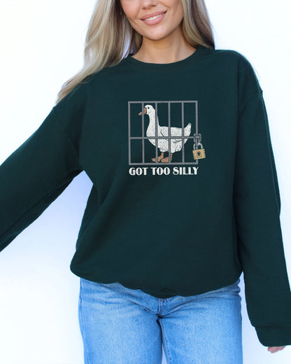 Got Too Silly Sweatshirt - Forest Green