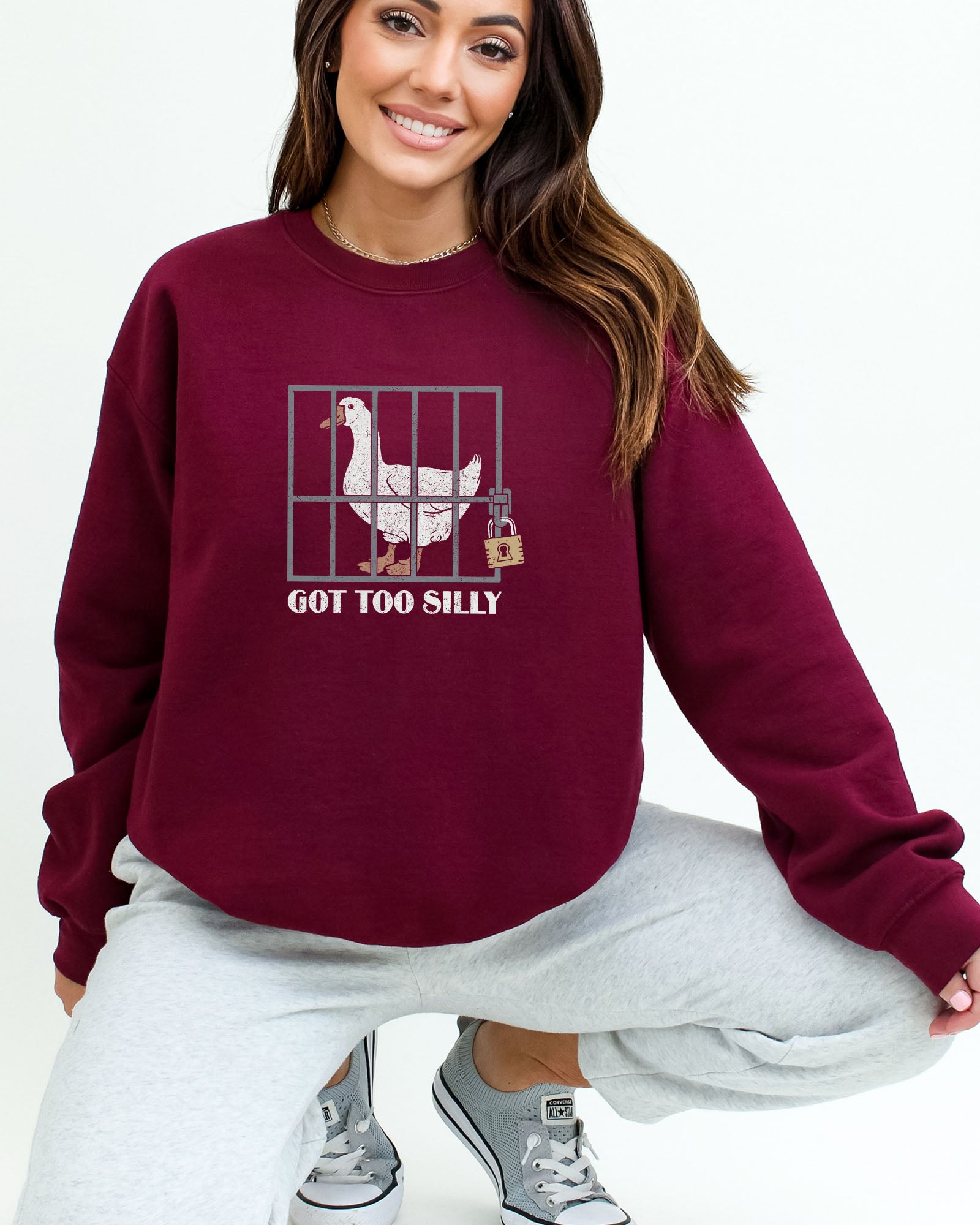 Got Too Silly Sweatshirt - Maroon