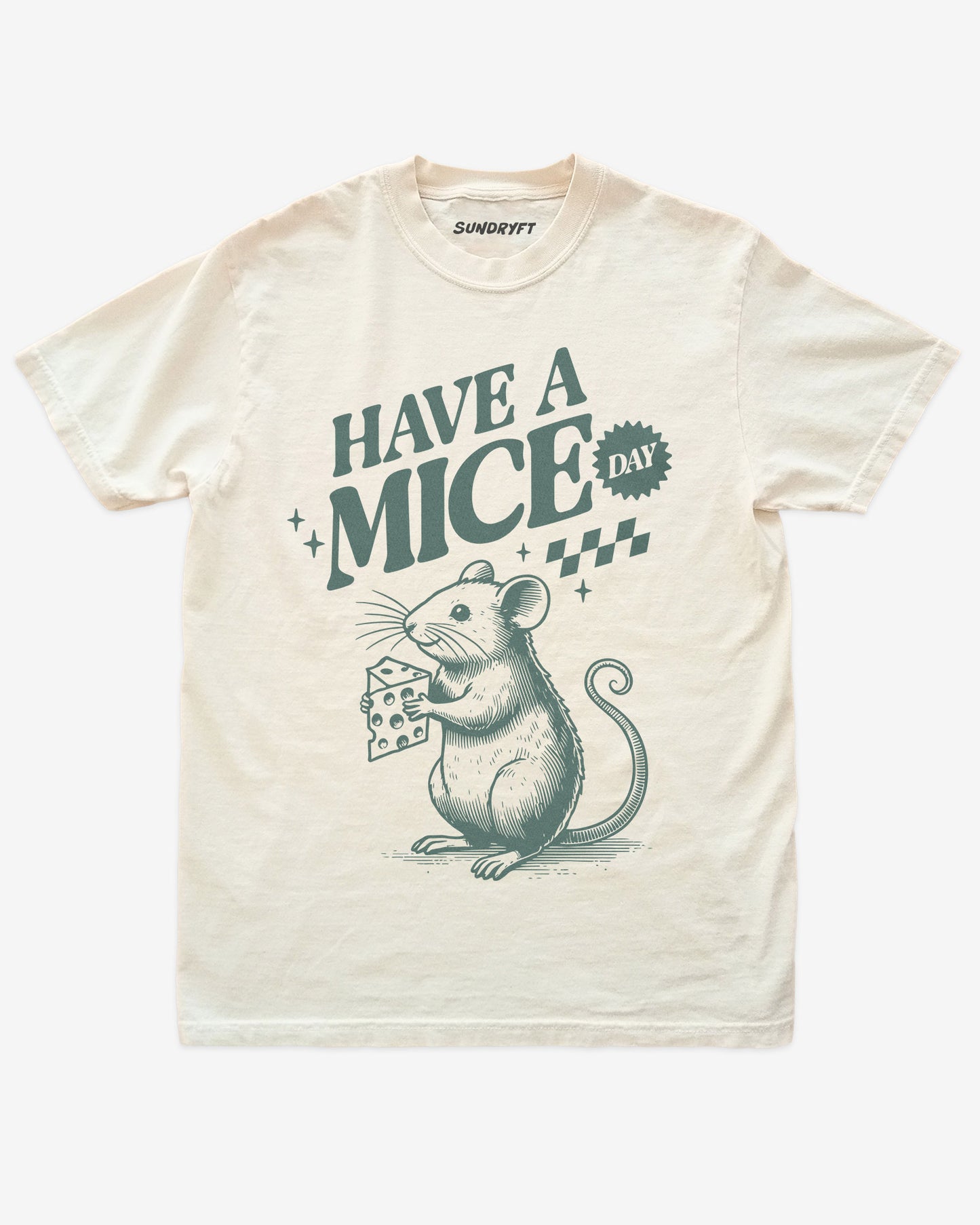 Have A Mice Day shirt in ivory with mouse graphic