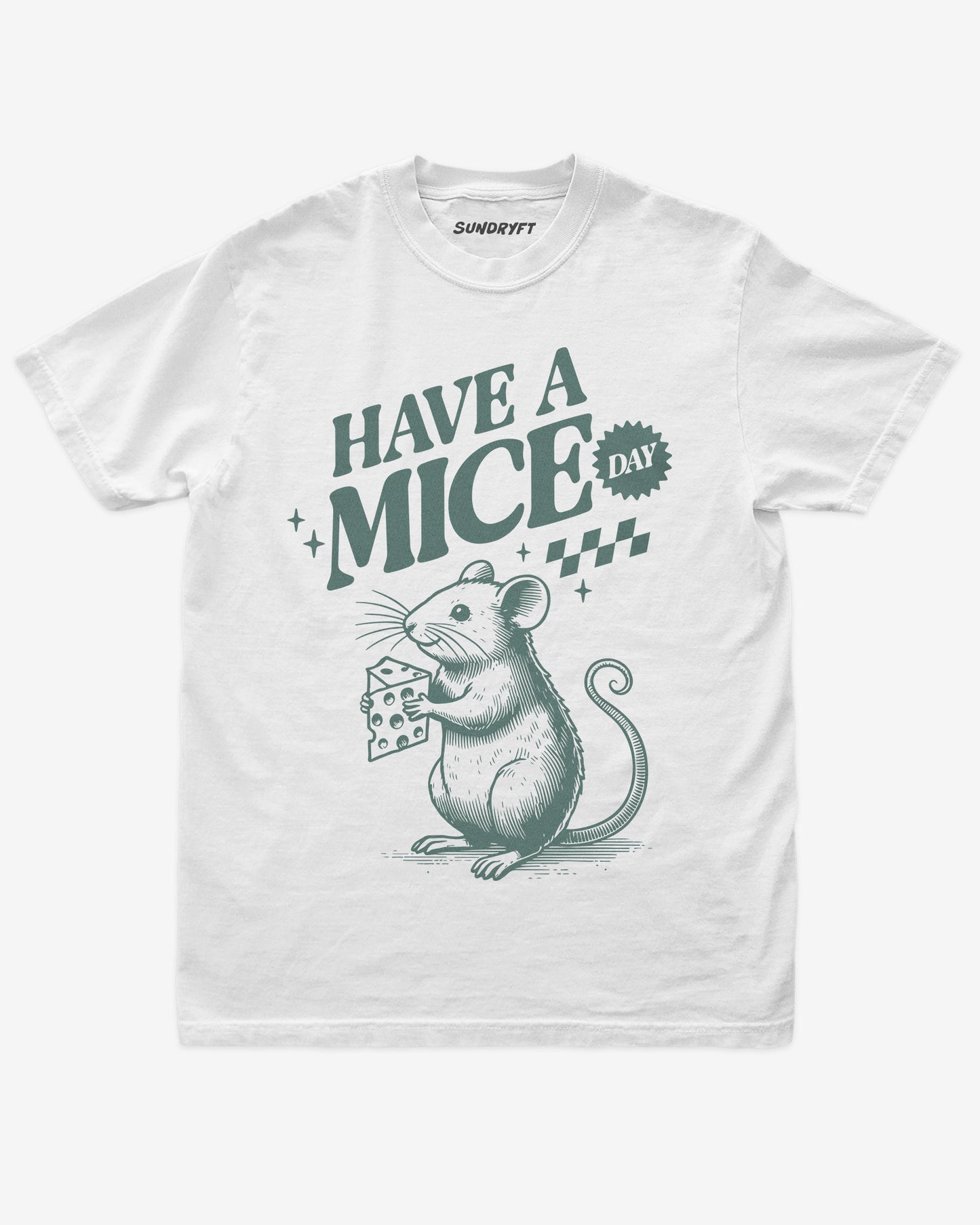 Have A Mice Day shirt in white with mouse graphic