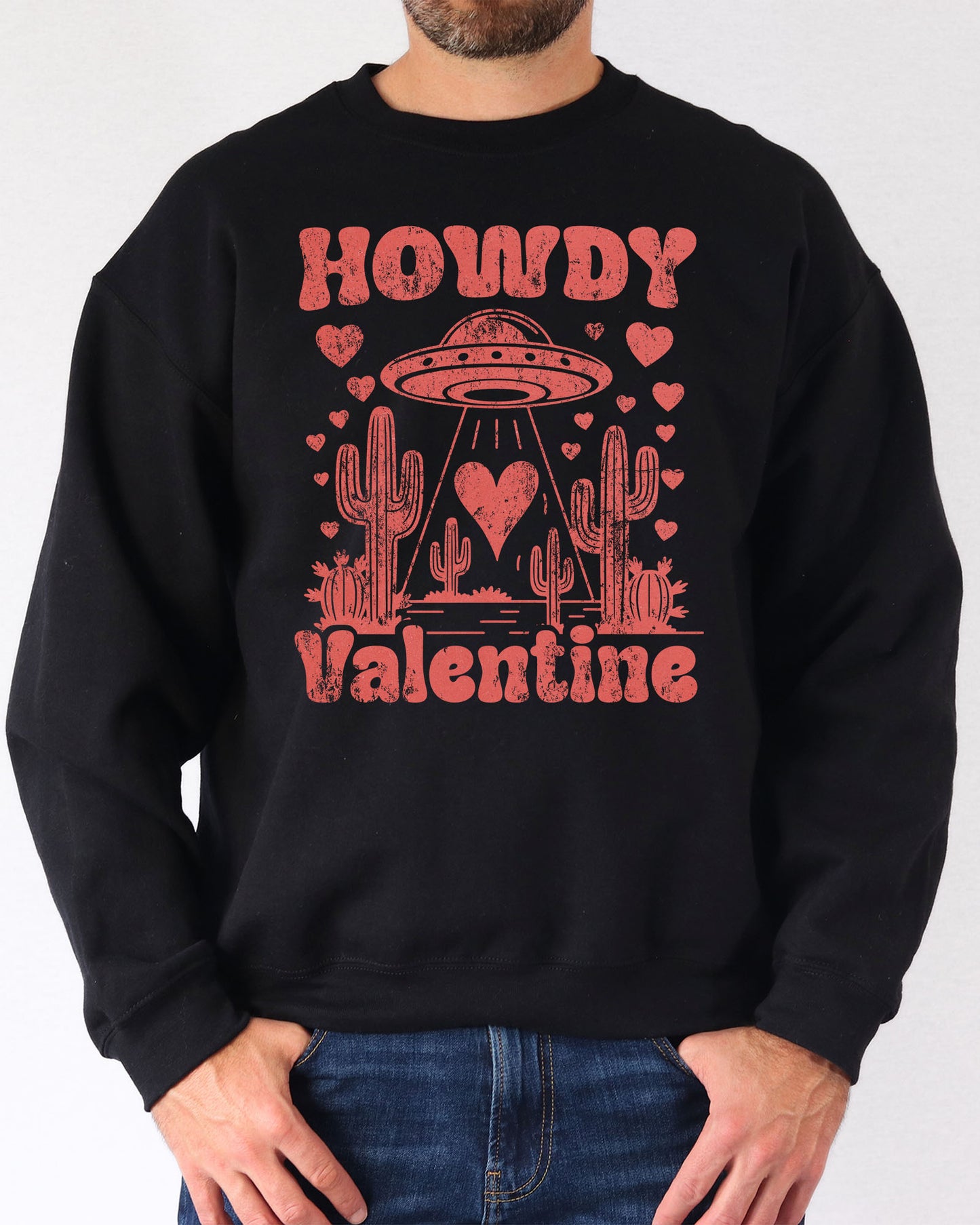 Howdy Valentine Sweatshirt - Black
