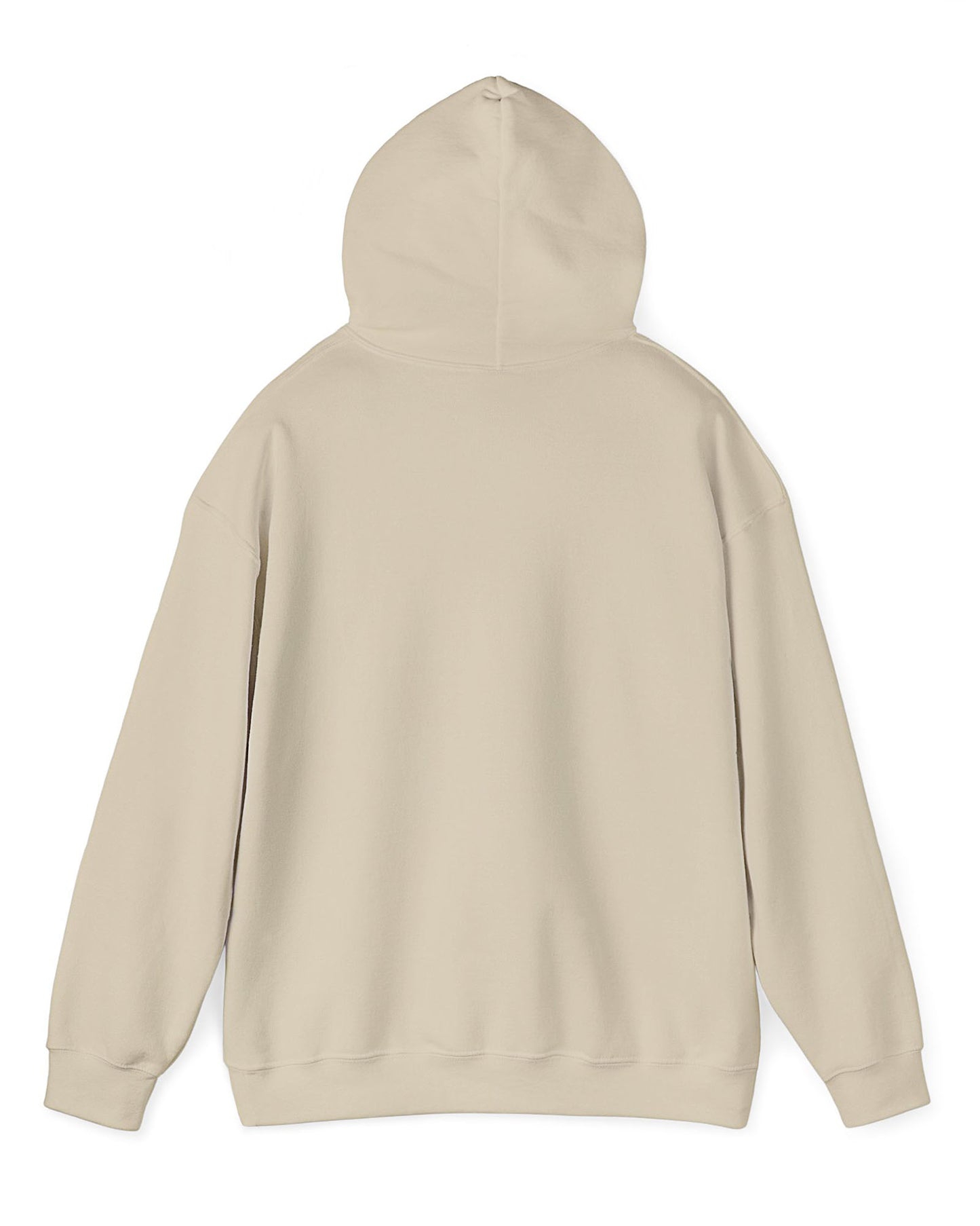 Backide of the sand beige hoodie