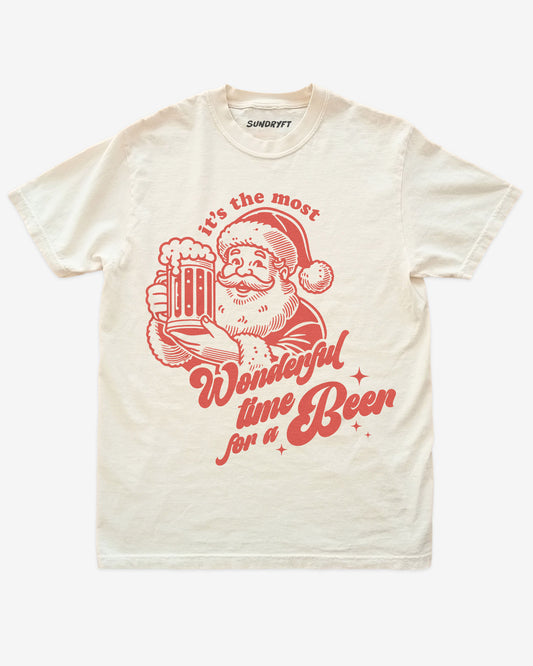 It's The Most Wonderful Time For A Beer shirt with Santa with beer graphic