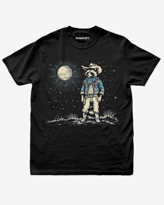Moonlit Cowboy Raccoon Shirt