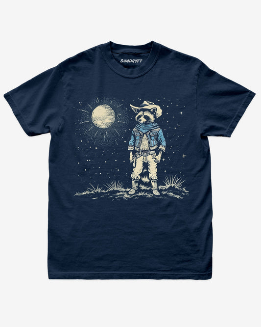 Moonlit Cowboy Raccoon Shirt
