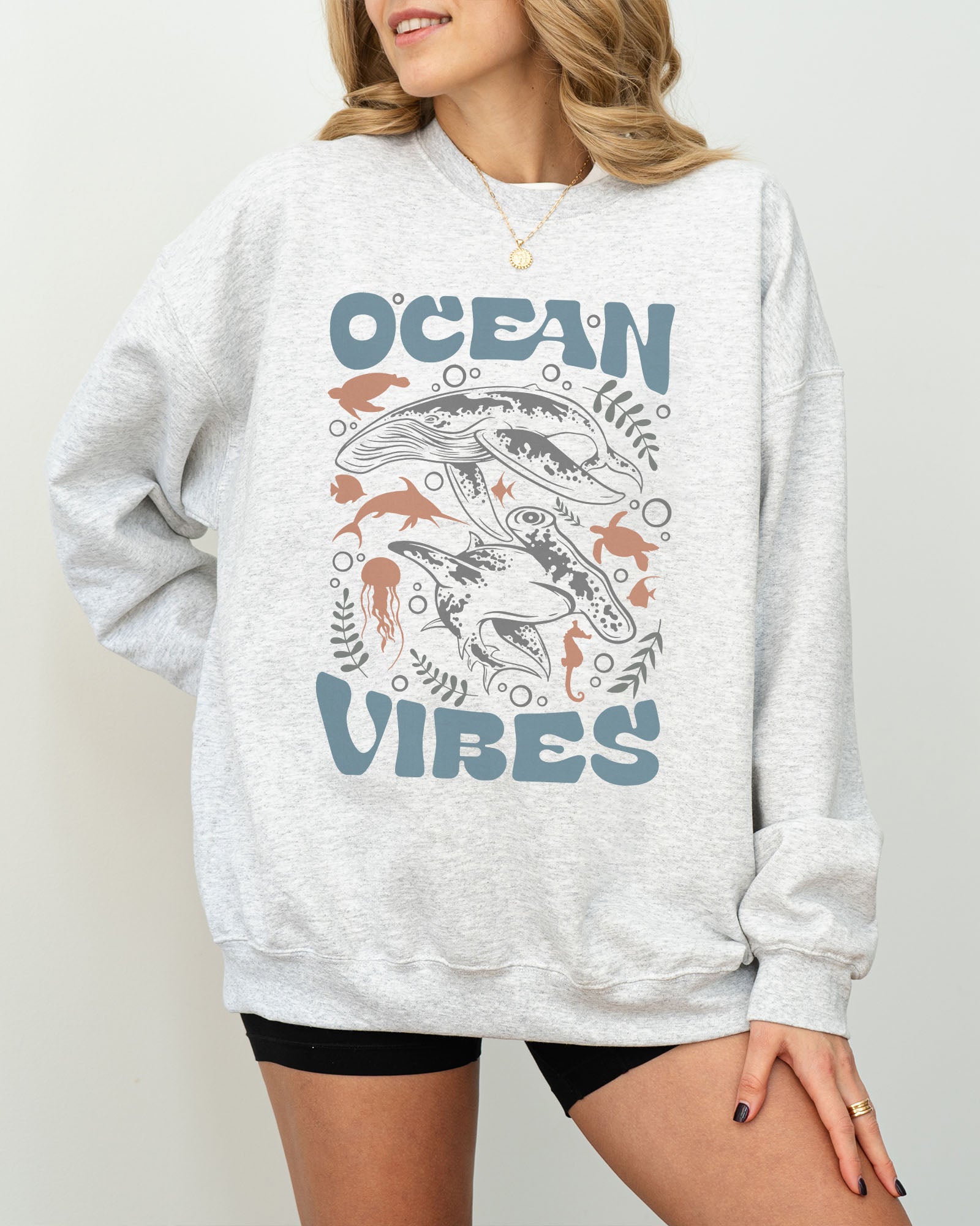 Ocean Vibes Sweatshirt - Ash