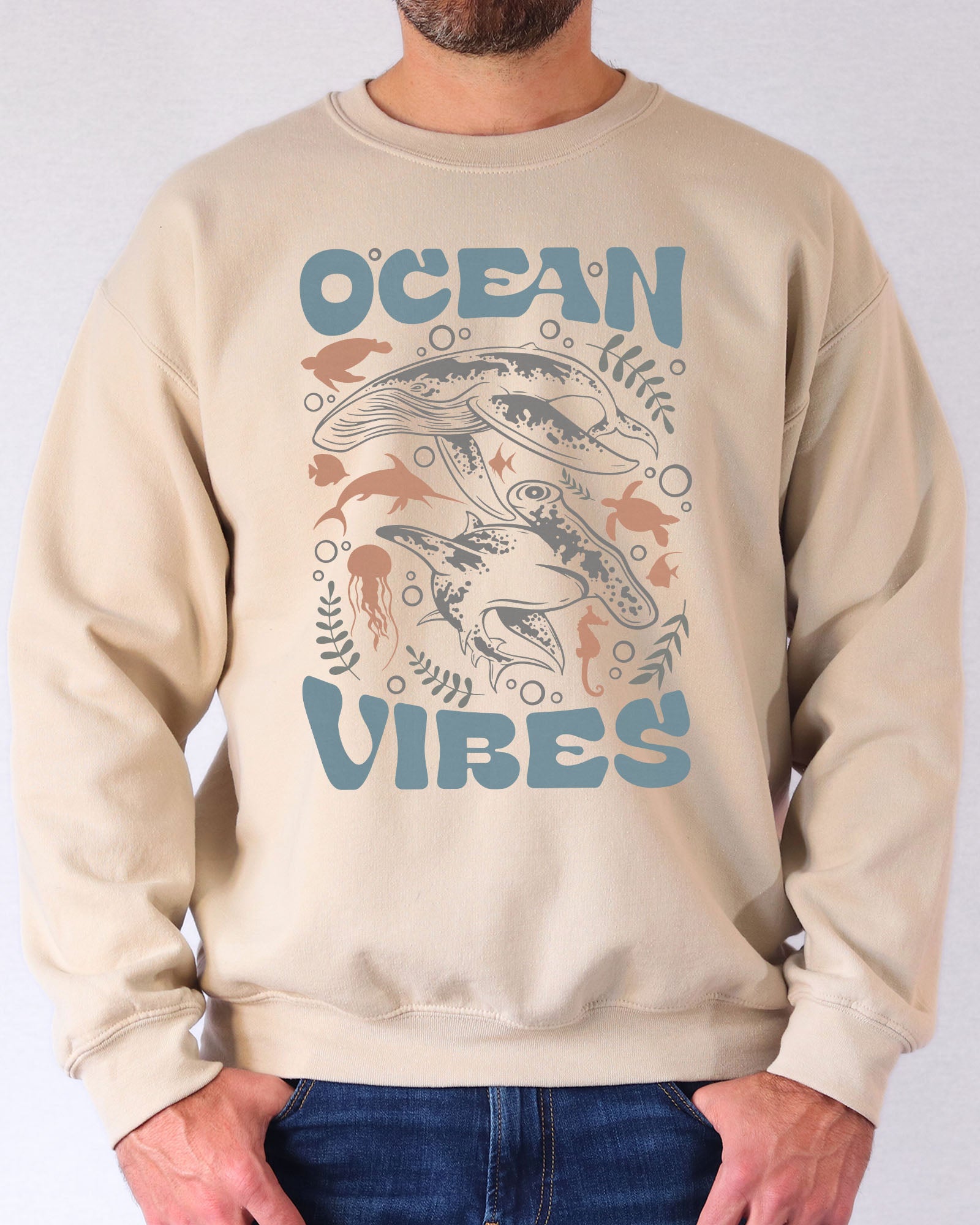 Ocean Vibes Sweatshirt - Sand