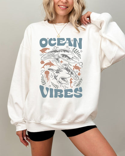 Ocean Vibes Sweatshirt - White