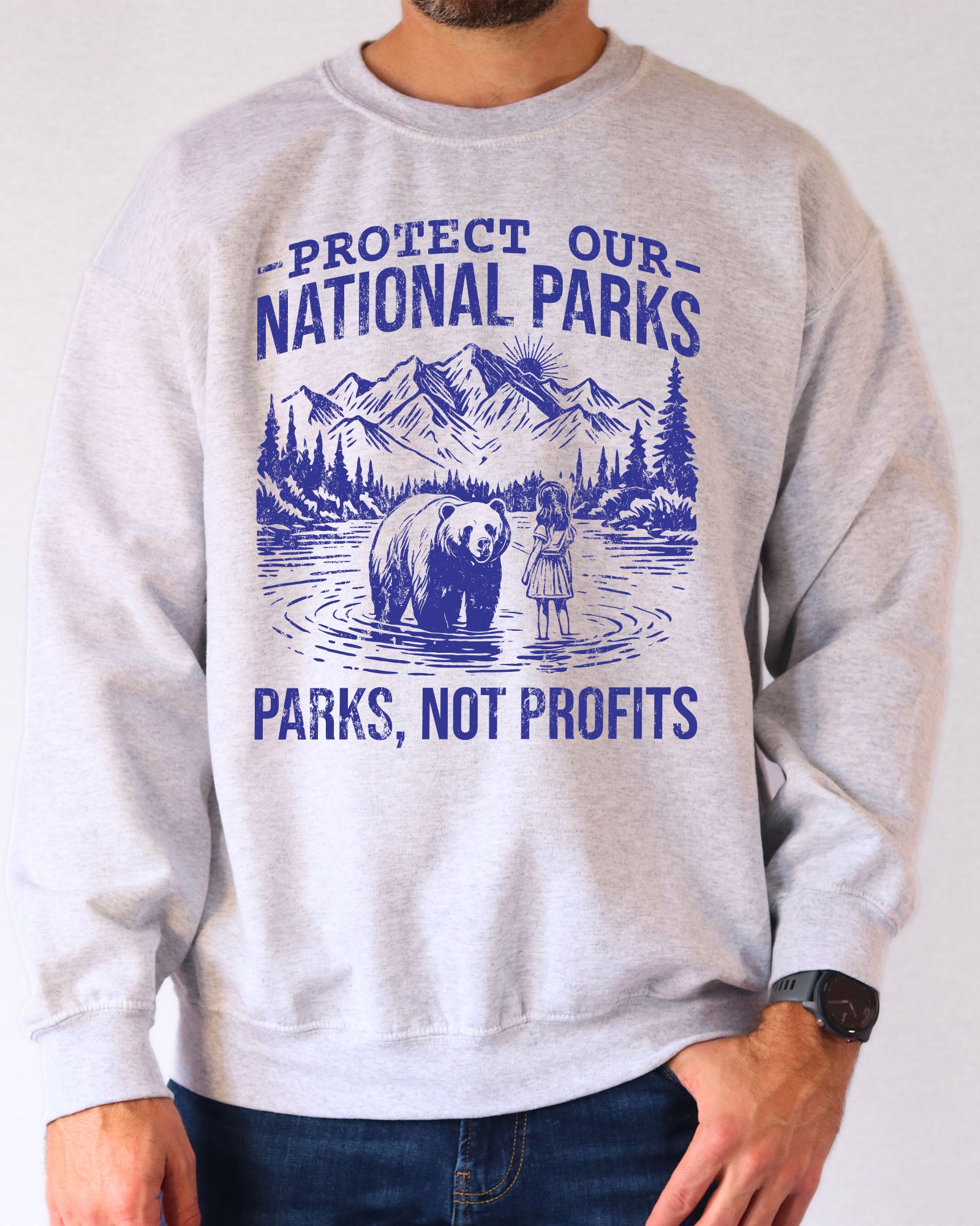 Protect Our National Parks Graphic Sweatshirt – Ash