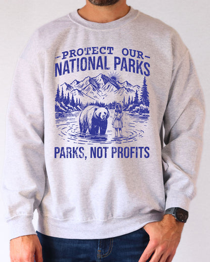 Protect Our National Parks Graphic Sweatshirt – Ash